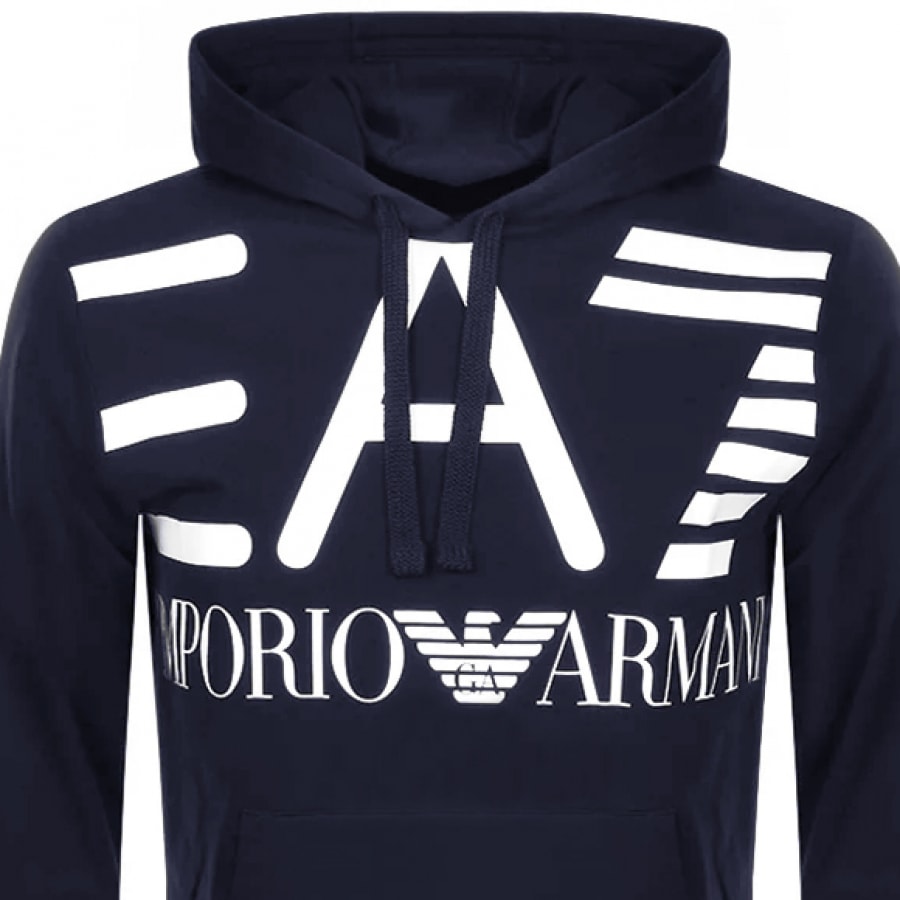 Alternative Image for ProductEA7 Emporio Armani Logo Hoodie Navy2